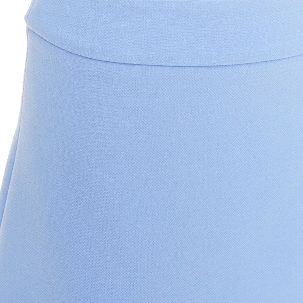 CHRISTIAN DIOR powder blue wool crepe floral cutout embroidered hem skirt FR38 M - Picture 7 of 9